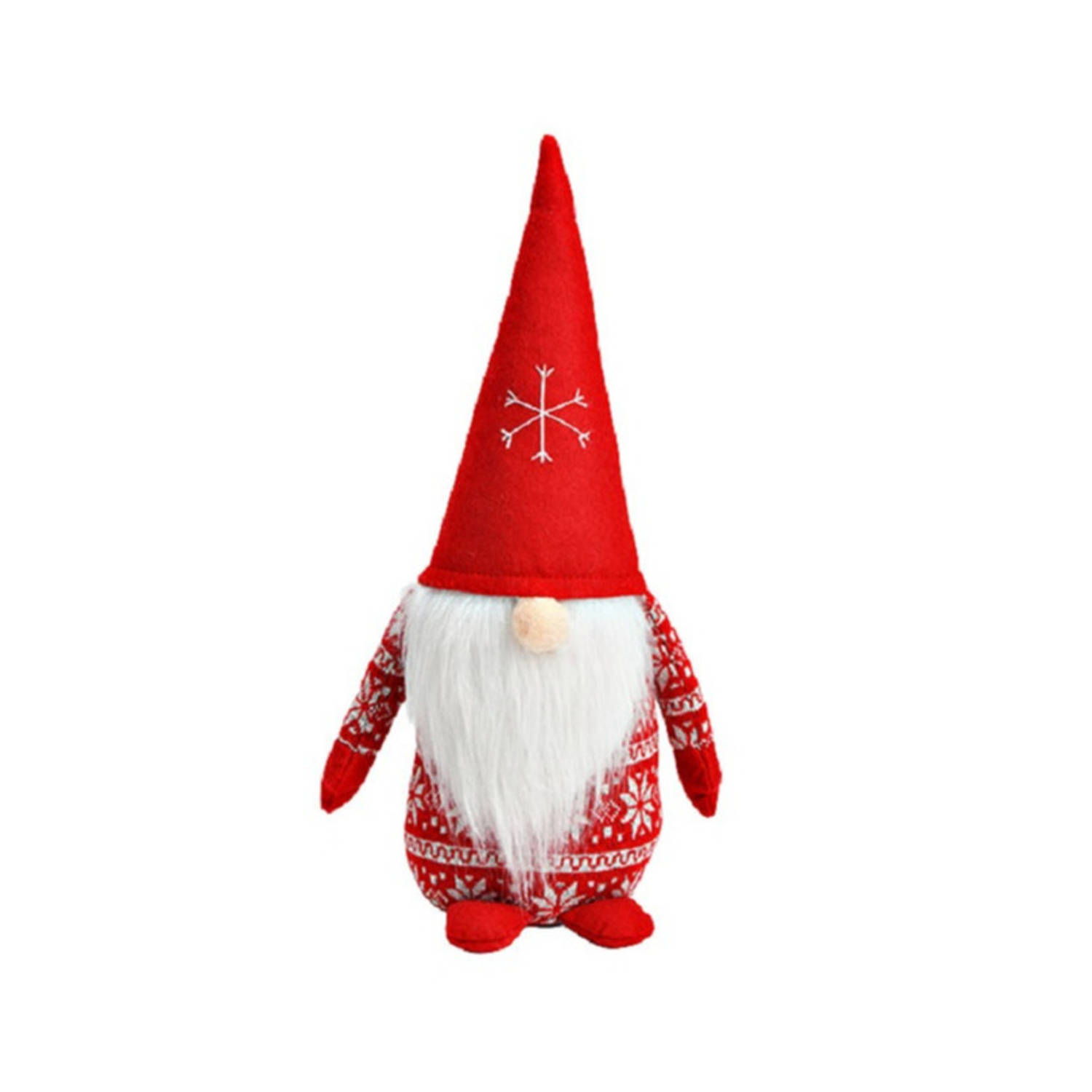 Pluche Gnome-dwerg Decoratie Pop-knuffel Rood 16 X 20 X 40 Cm Kerstman Pop
