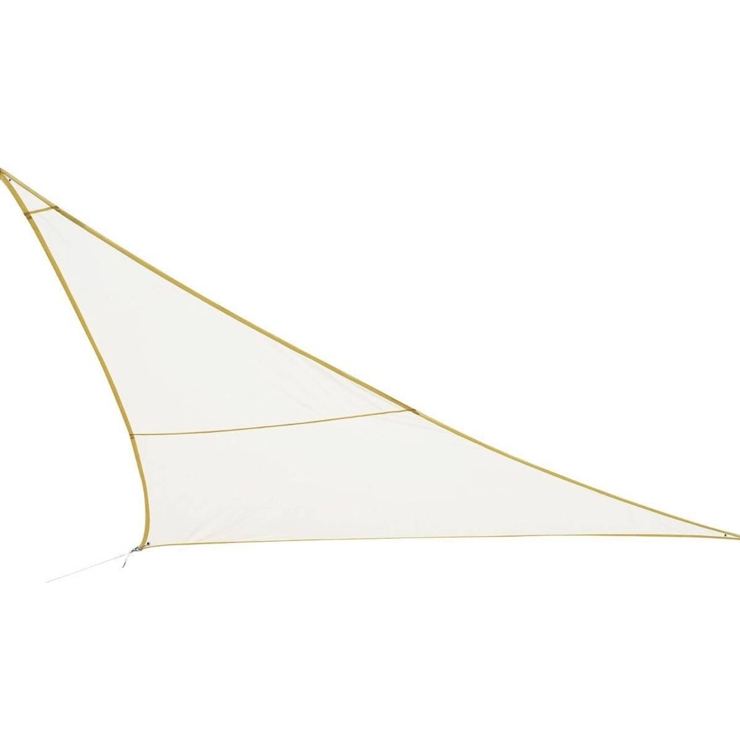 Polyester schaduwdoek-zonnescherm Curacao driehoek wit 5 x 5 x 5 meter Schaduwdoeken