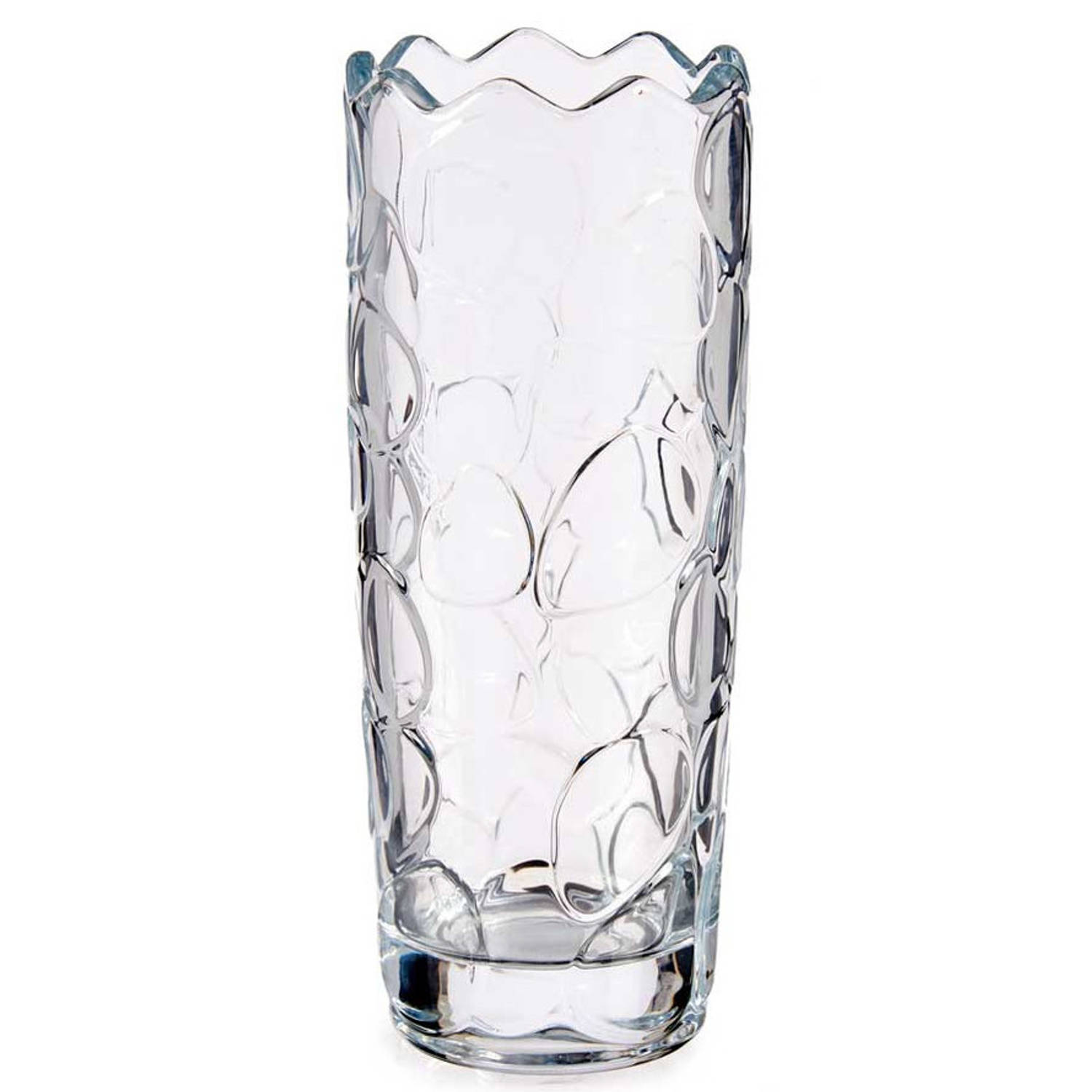Bloemenvaas Druppel Relief 8 X 19,5 Cm Van Glas Vazen