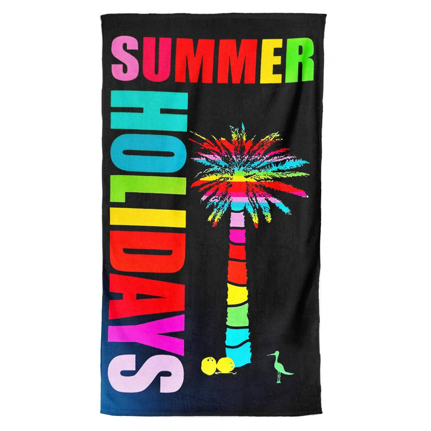 Strand/badlaken Summer 70 x 140 cm microvezel - Strandhanddoeken voor kinderen en volwassenen