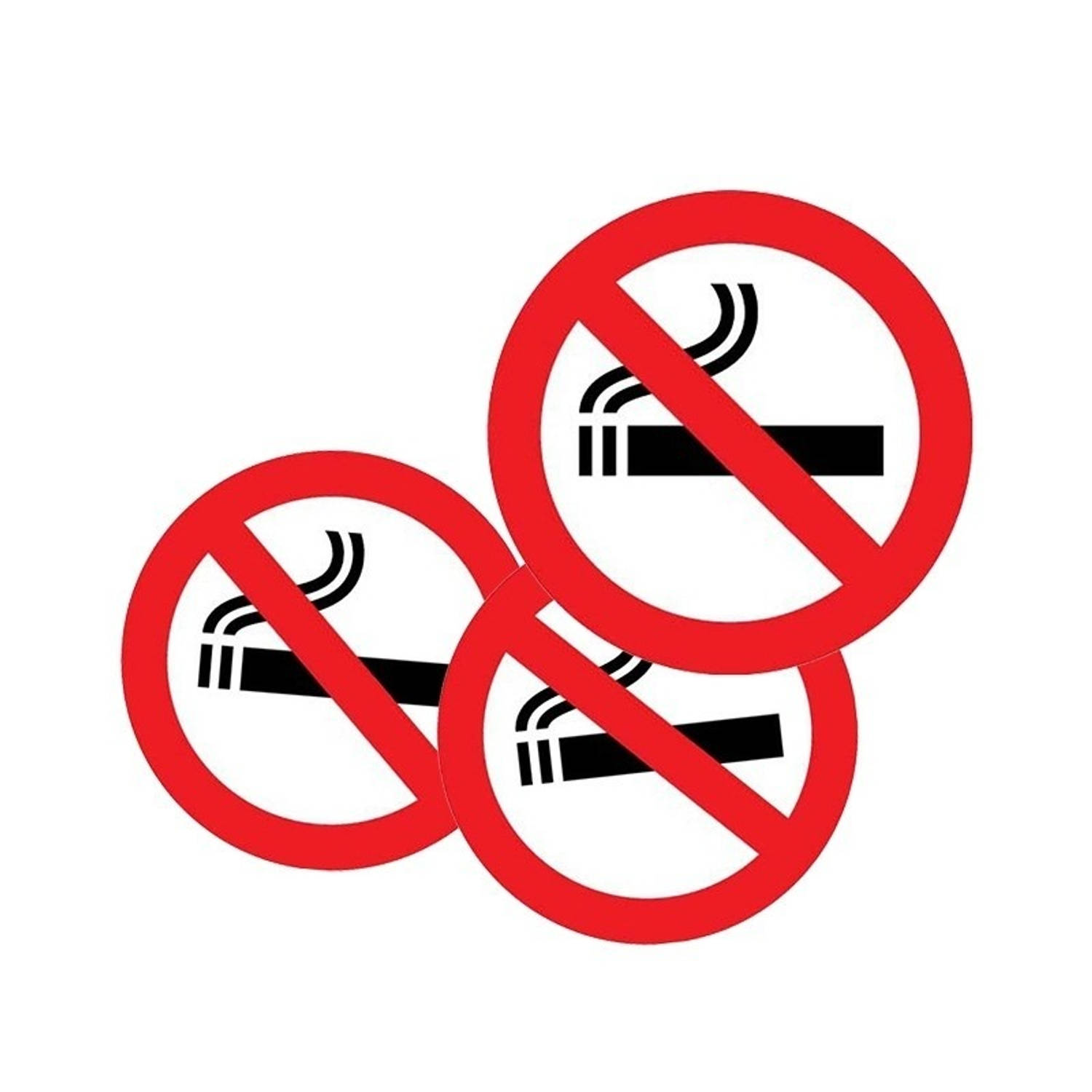 10x Sticker Verboden Te Roken Feeststickers