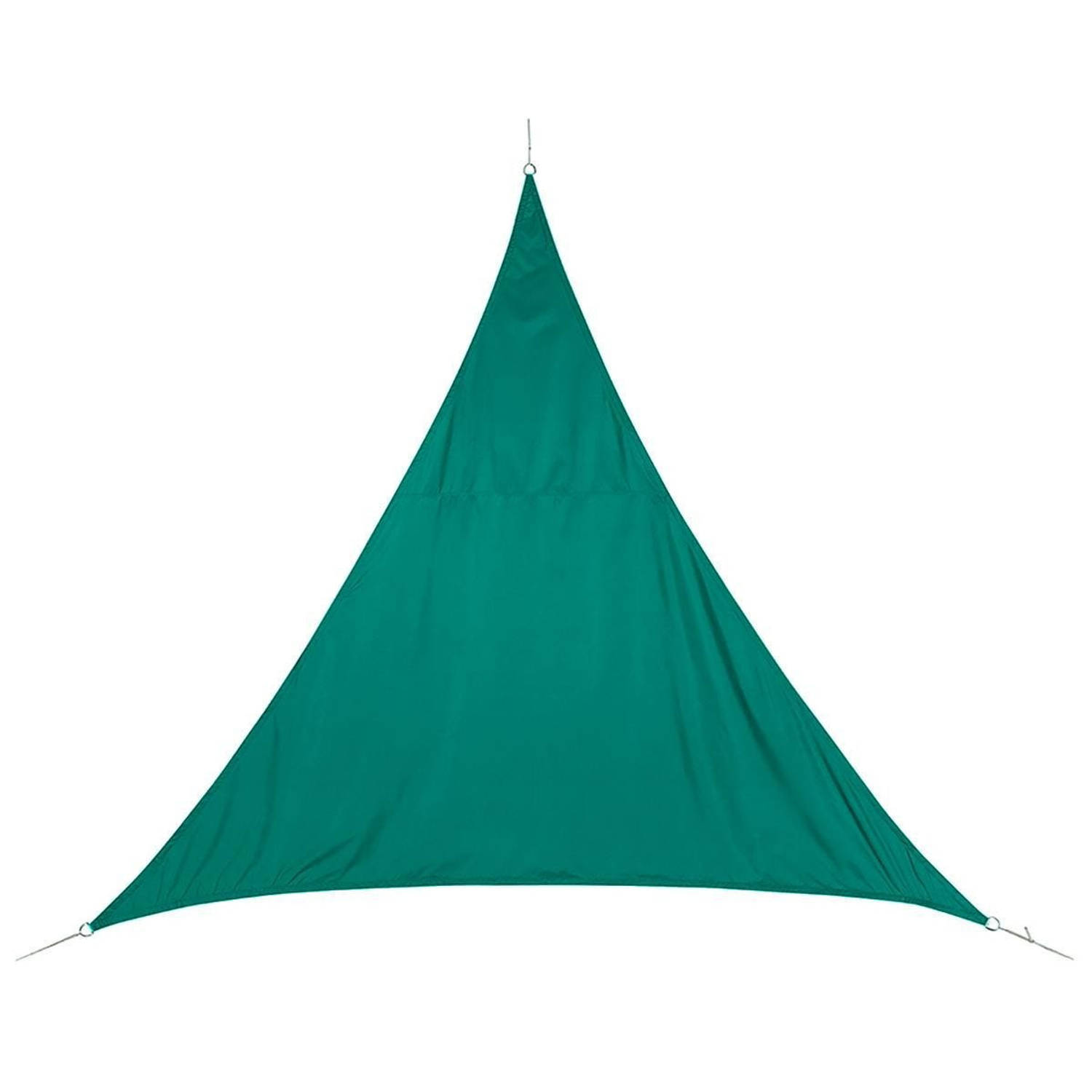 Polyester schaduwdoek-zonnescherm Curacao driehoek mint groen 5 x 5 x 5 meter Schaduwdoeken