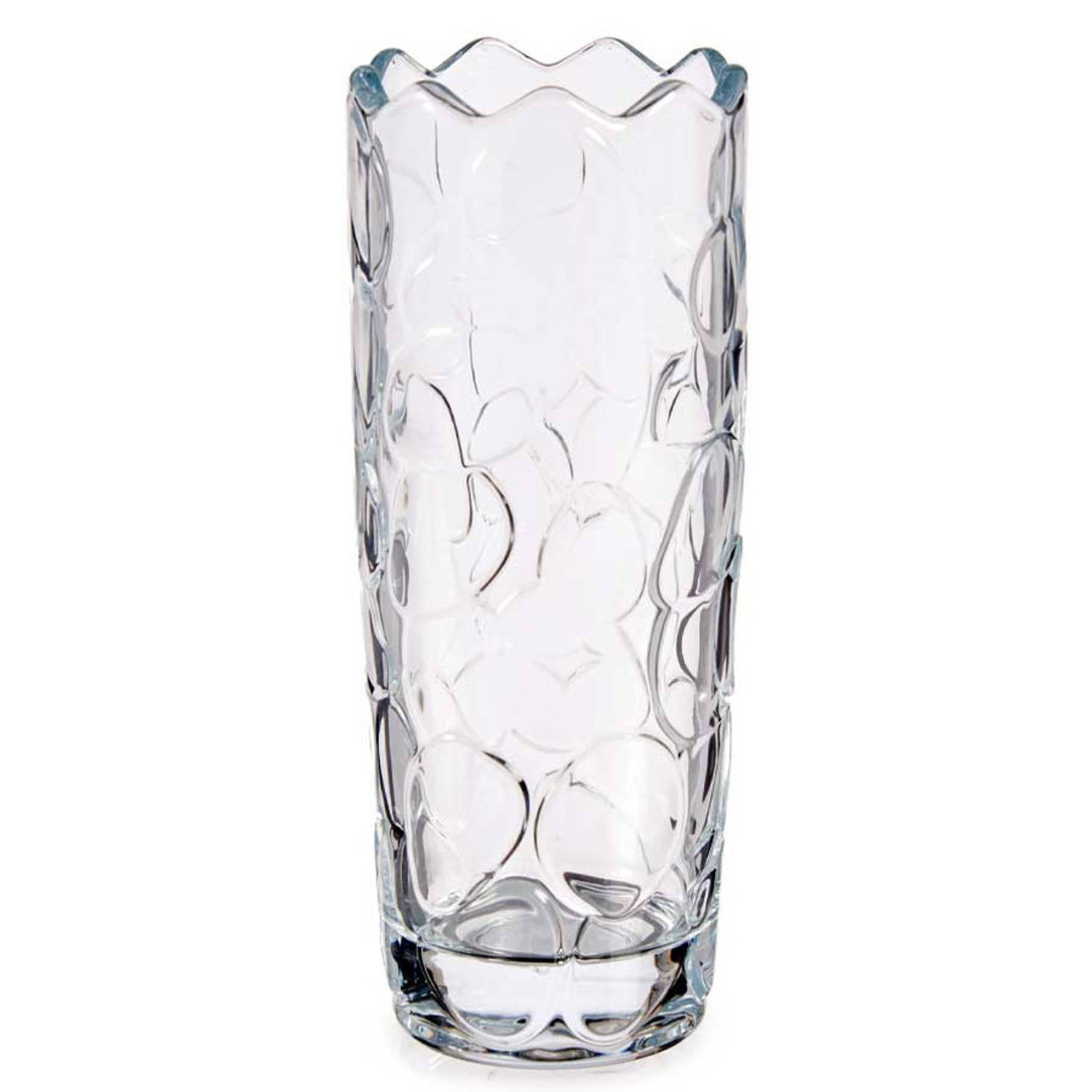 Bloemenvaas Druppel Relief 13,5 X 29 Cm Van Glas Vazen