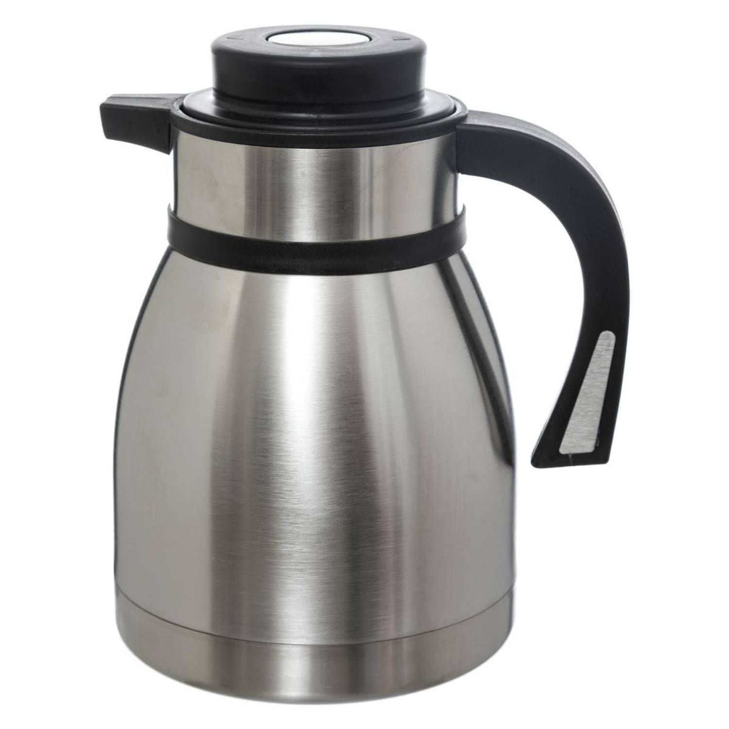 Koffie/thee thermoskan RVS 1,2 liter - Isoleerkannen voor warme / koude dranken