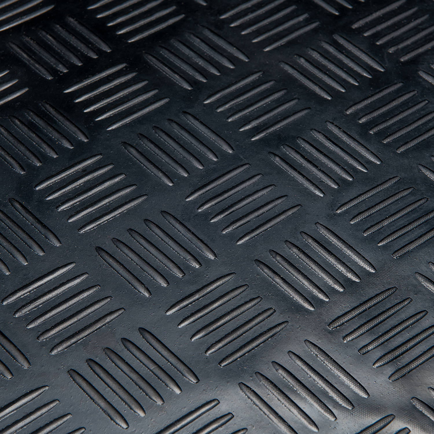 Deurmat-Rubber mat-Deurmat-Rubberen mat- vloermat traanplaat blok spiral zwart 3mm dikte 100cm breed & 120cm lengte