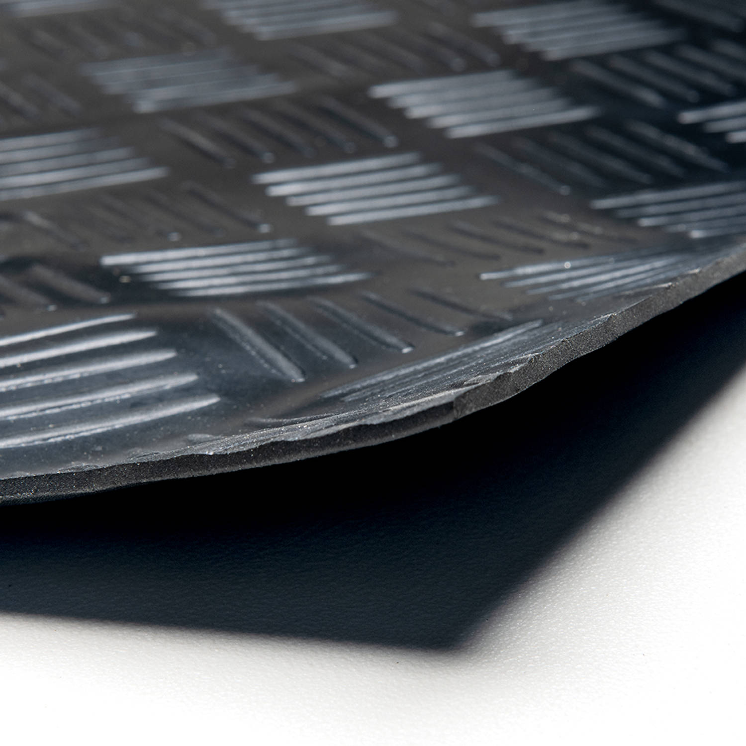 Deurmat-Rubber mat-Deurmat-Rubberen mat- vloermat traanplaat blok zwart 3mm dikte 100cm breed & 120cm lengte | Blokker