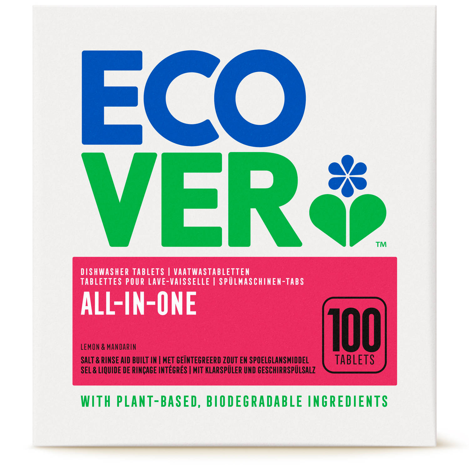Ecover Vaatwastabletten - All In One - 100 Tabs