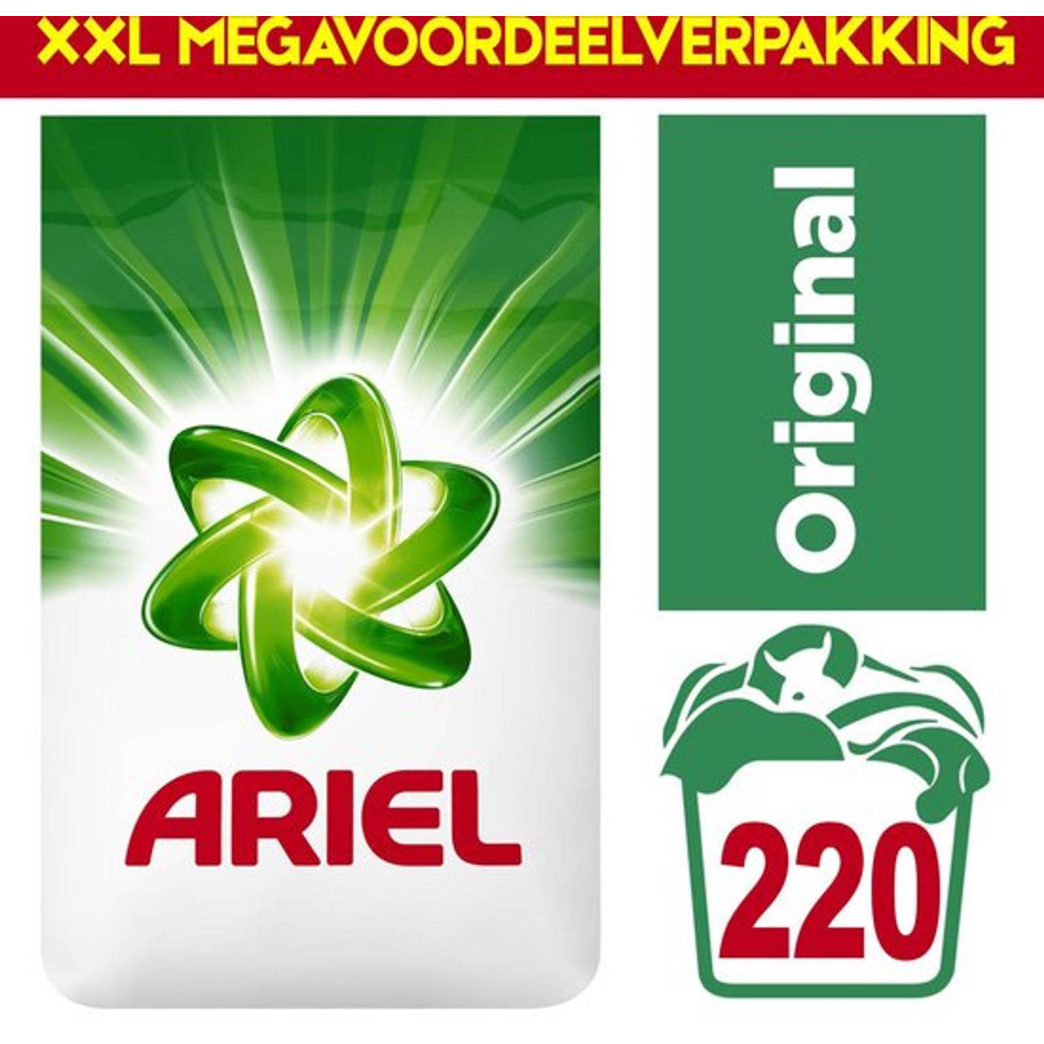 XXL megavoordeelverpakking | Ariel Original Waspoeder 220 wasbeurten | voordeelverpakking |