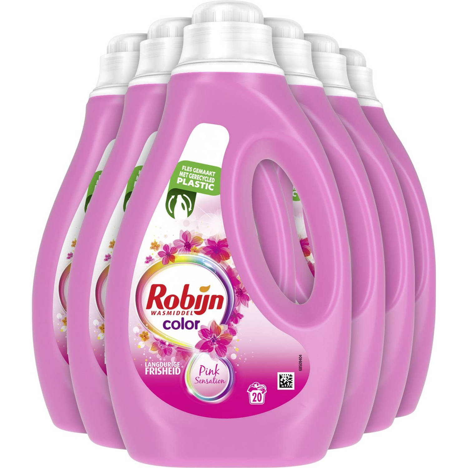 Robijn Color Pink Sensation Vloeibaar Wasmiddel - 6 x 20 wasbeurten - Voordeelverpakking