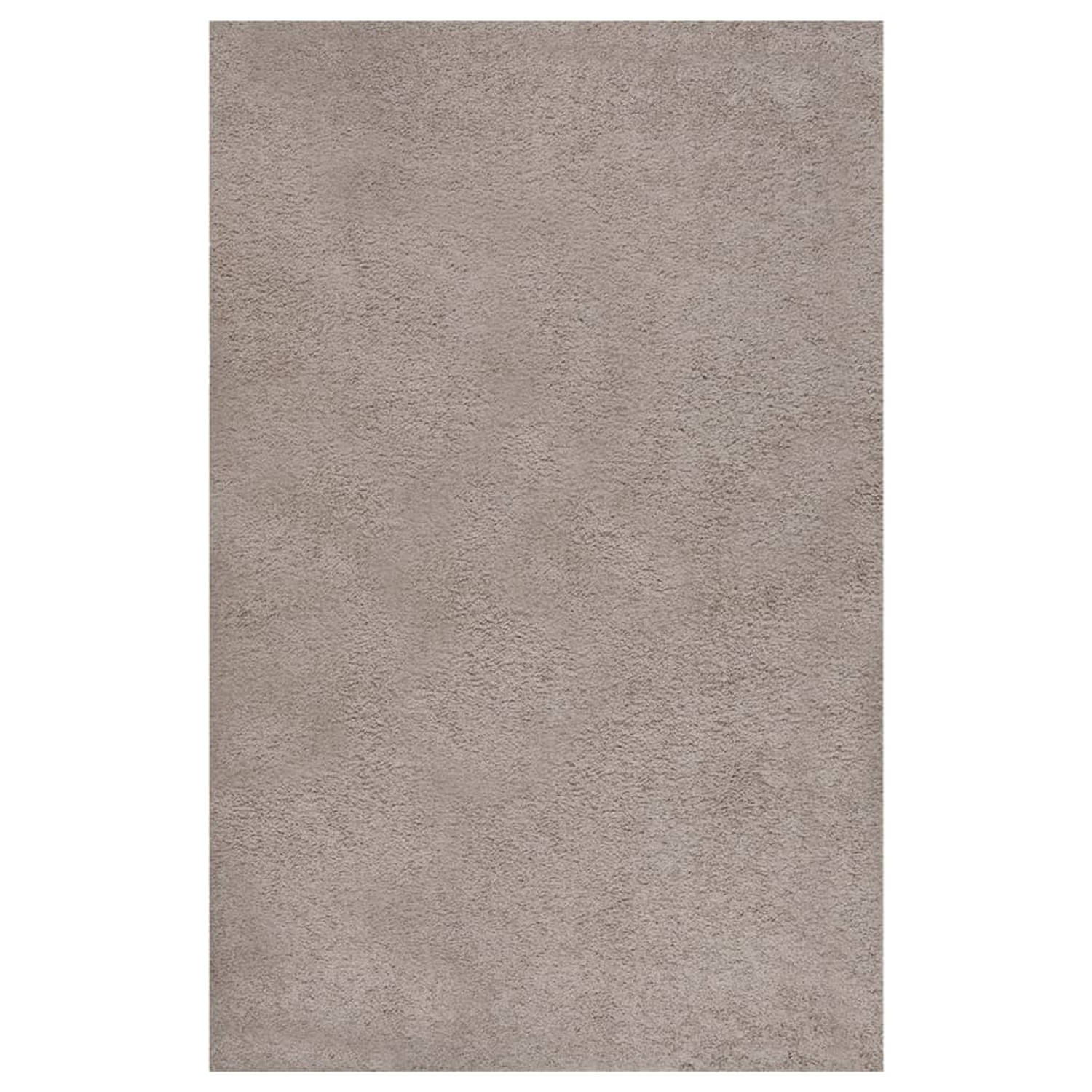 The Living Store Vloerkleed - Shaggy - 200x290 cm - Beige - 100% PP