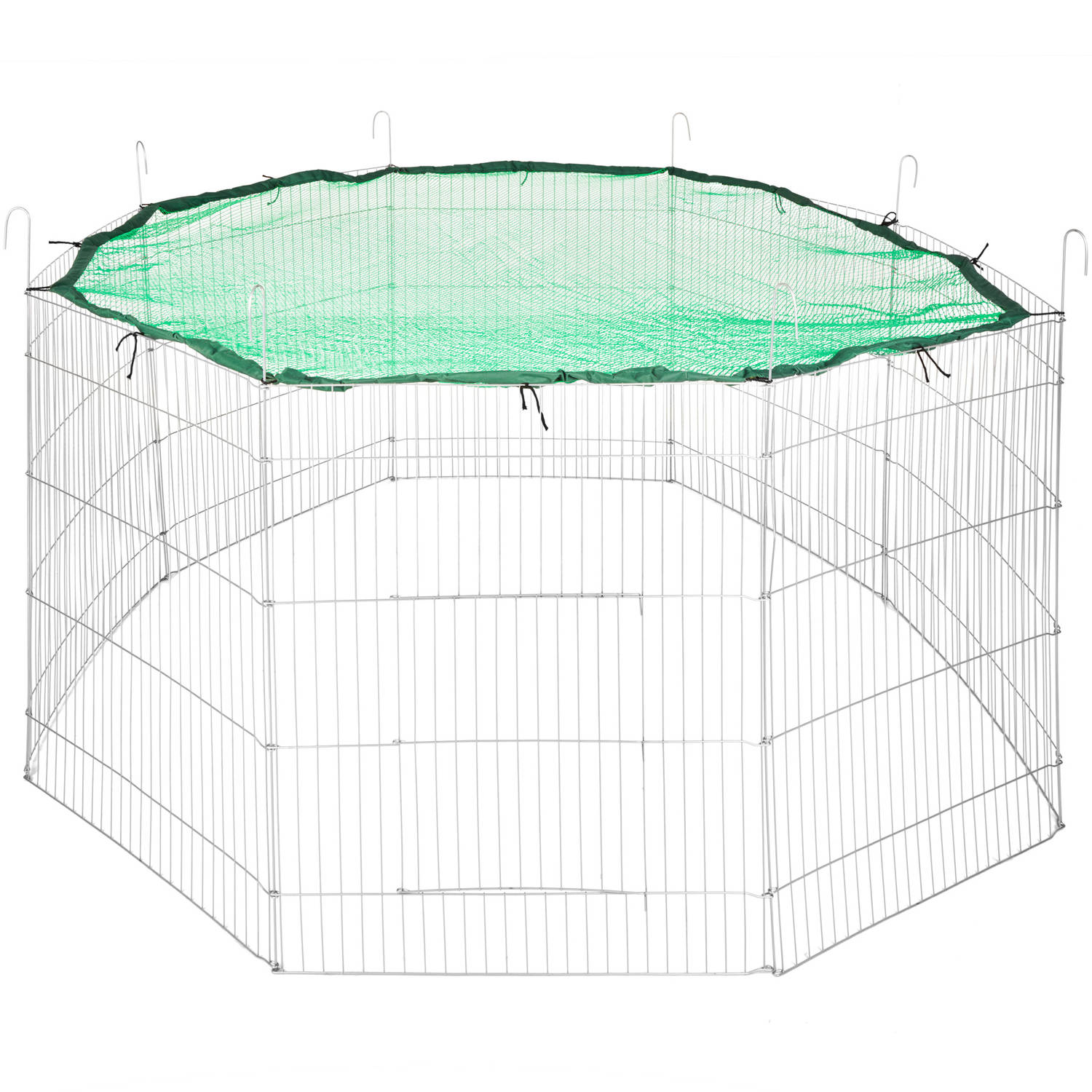 Tectake - Kooi Voor Kleine Dieren Incl Veiligheidsnet Ø 204cm - 402395