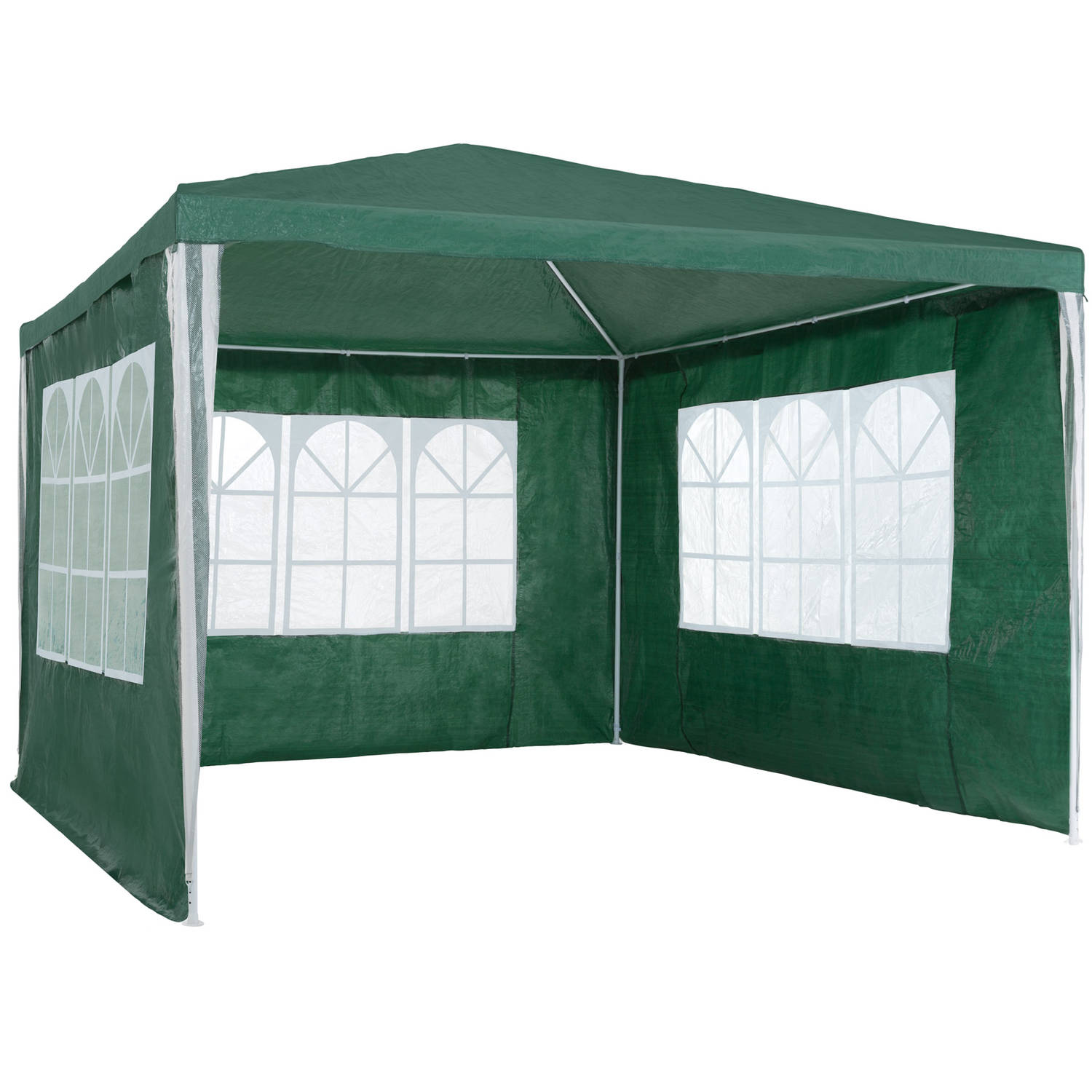 Paviljoen Partytent Groen - 3 Zijwanden - 3 X 3 M