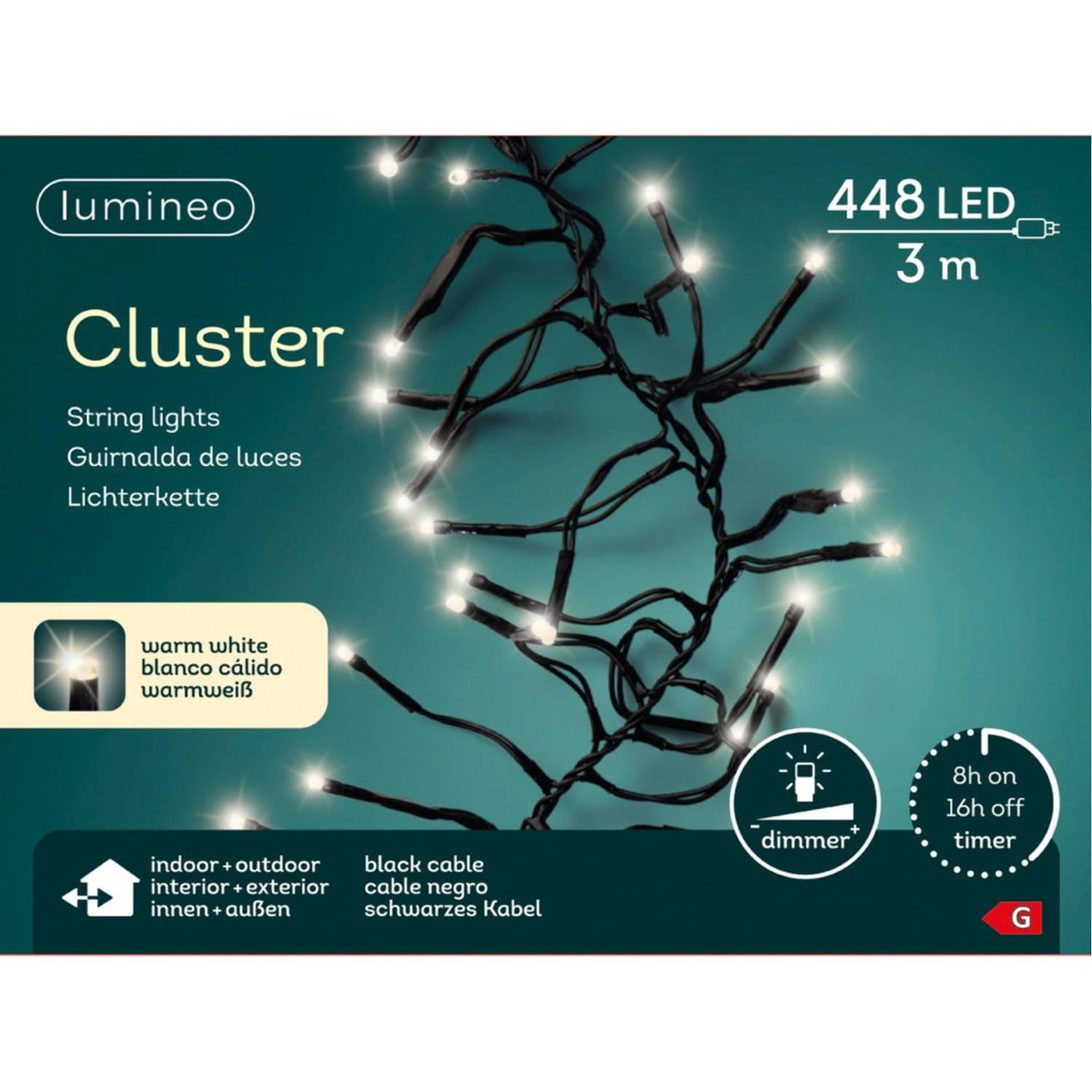 Cluster kerstverlichting (448 LED's)