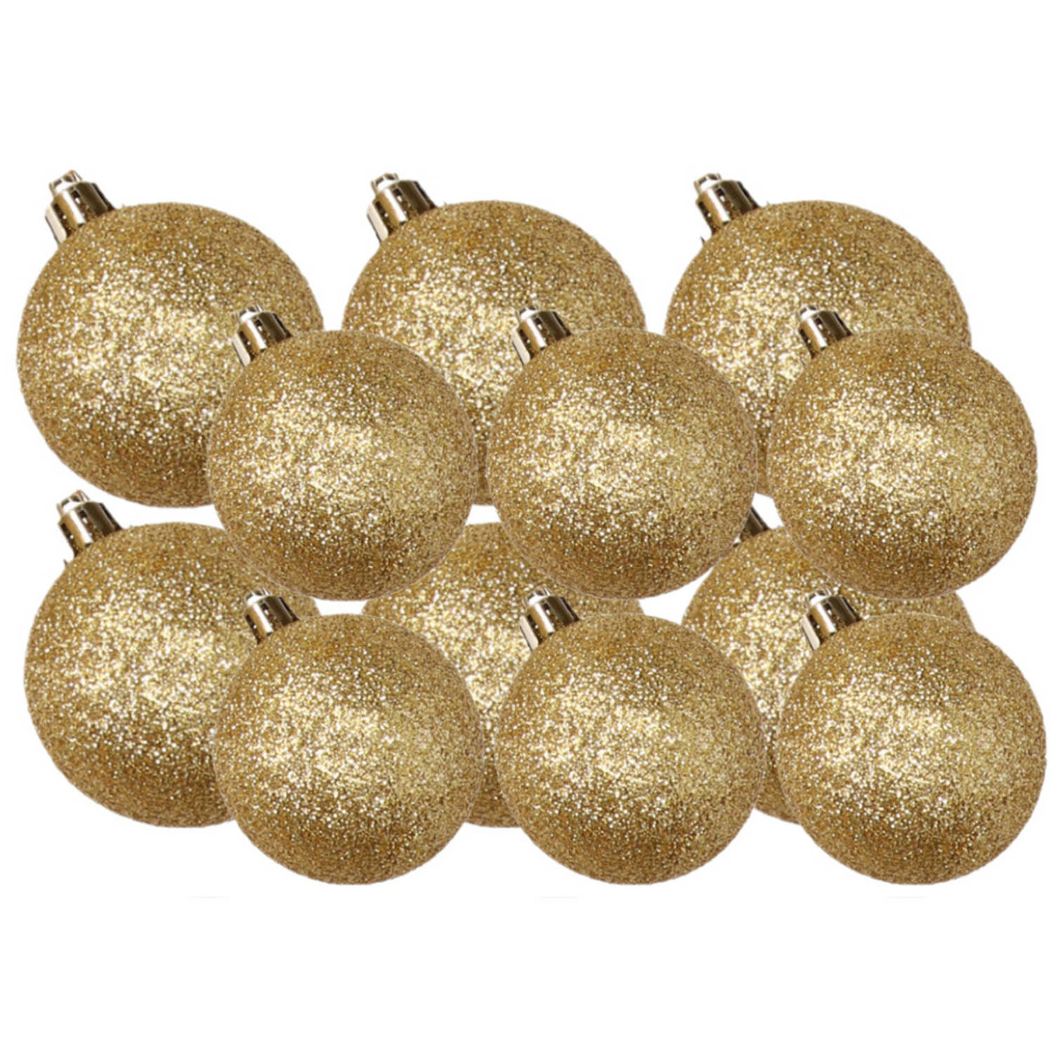 Kerstversiering Set Glitter Kerstballen Goud 6 8 Cm Pakket Van 30x Stuks Kerstbal