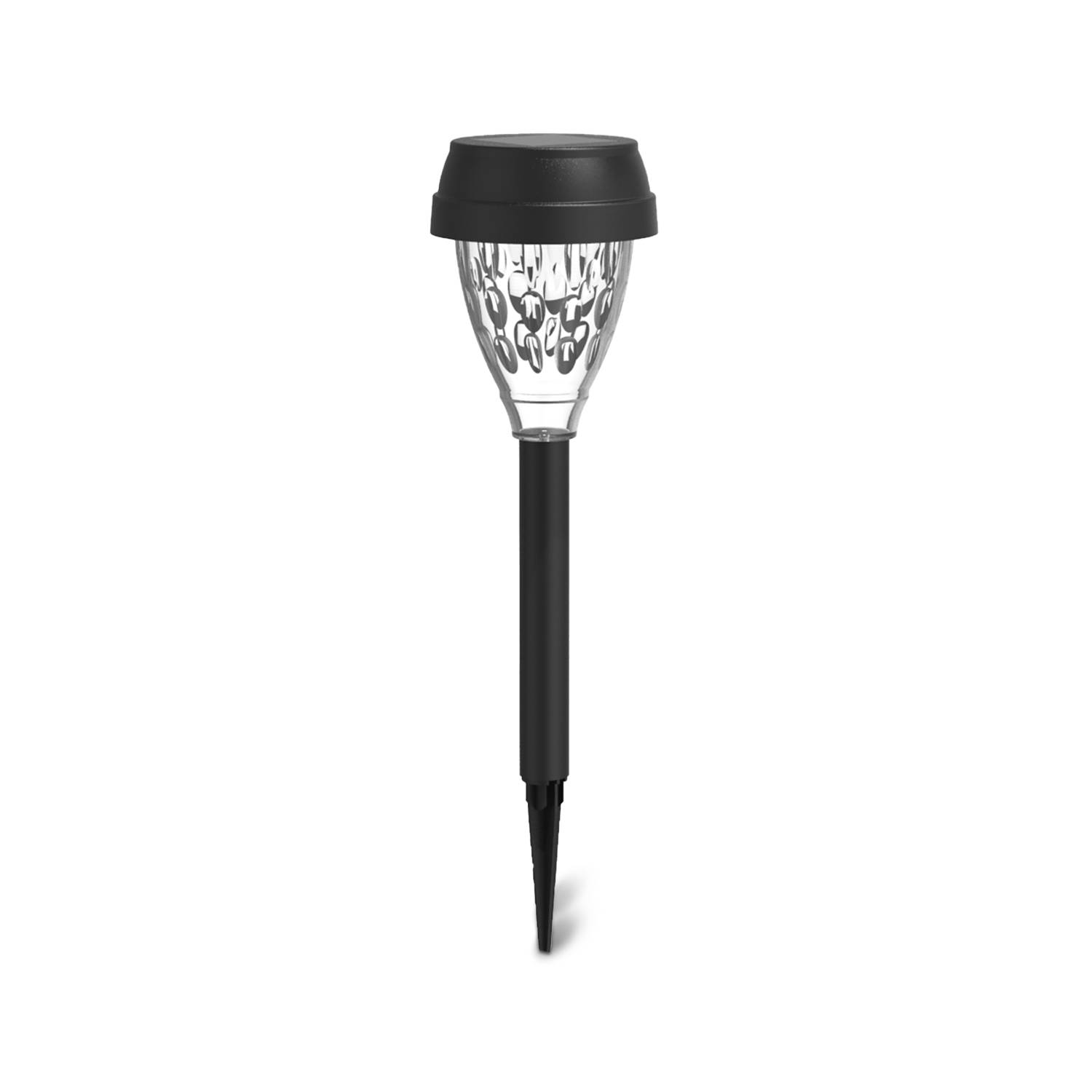 Aigostar LED buitenverlichting op zonneenergie - 12 stuks -Tuinverlichting - Stekers 33.5 cm - Tuinlamp - Zwart