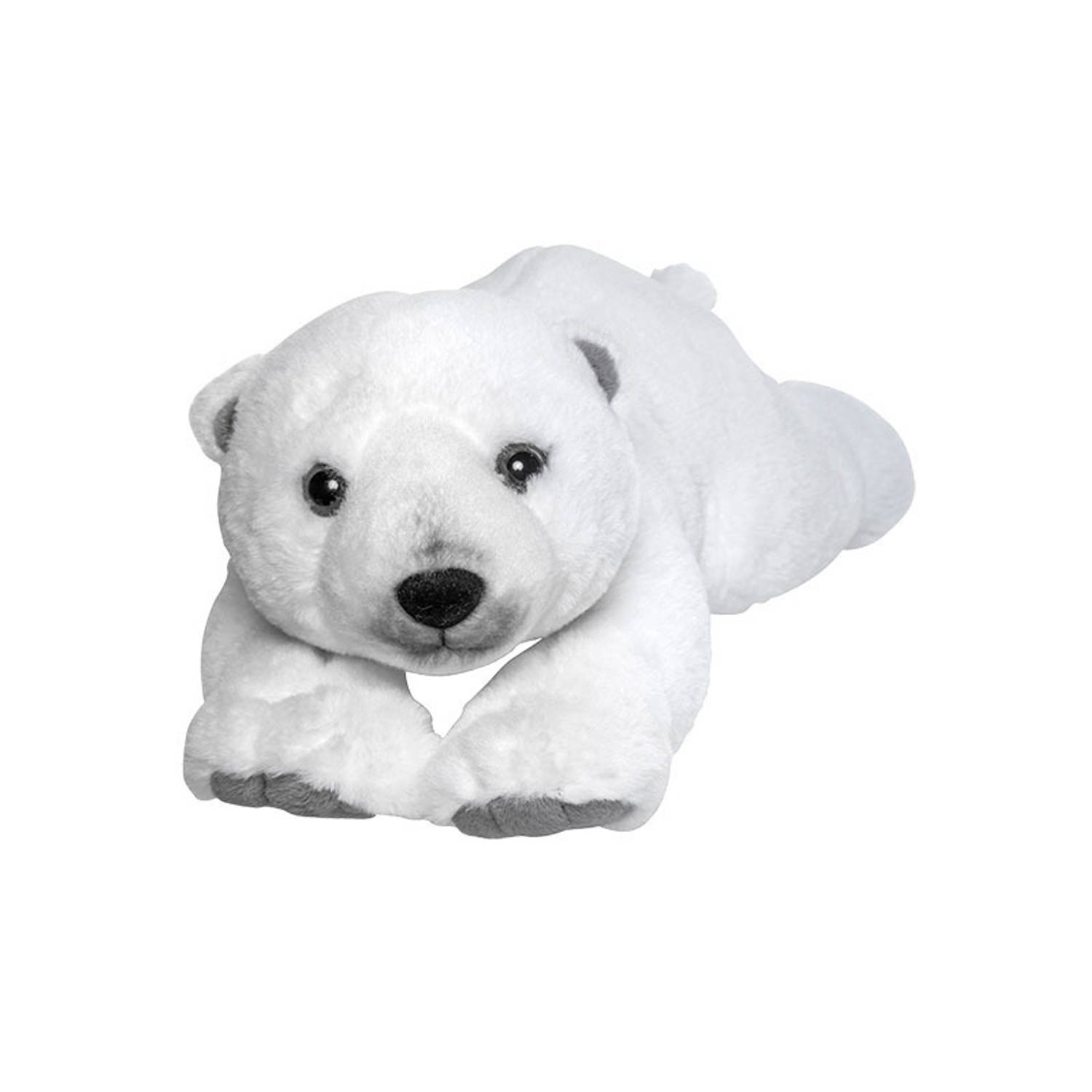 Pluche liggende IJsbeer knuffel van 40 cm - Dieren speelgoed knuffels cadeau - Pooldieren