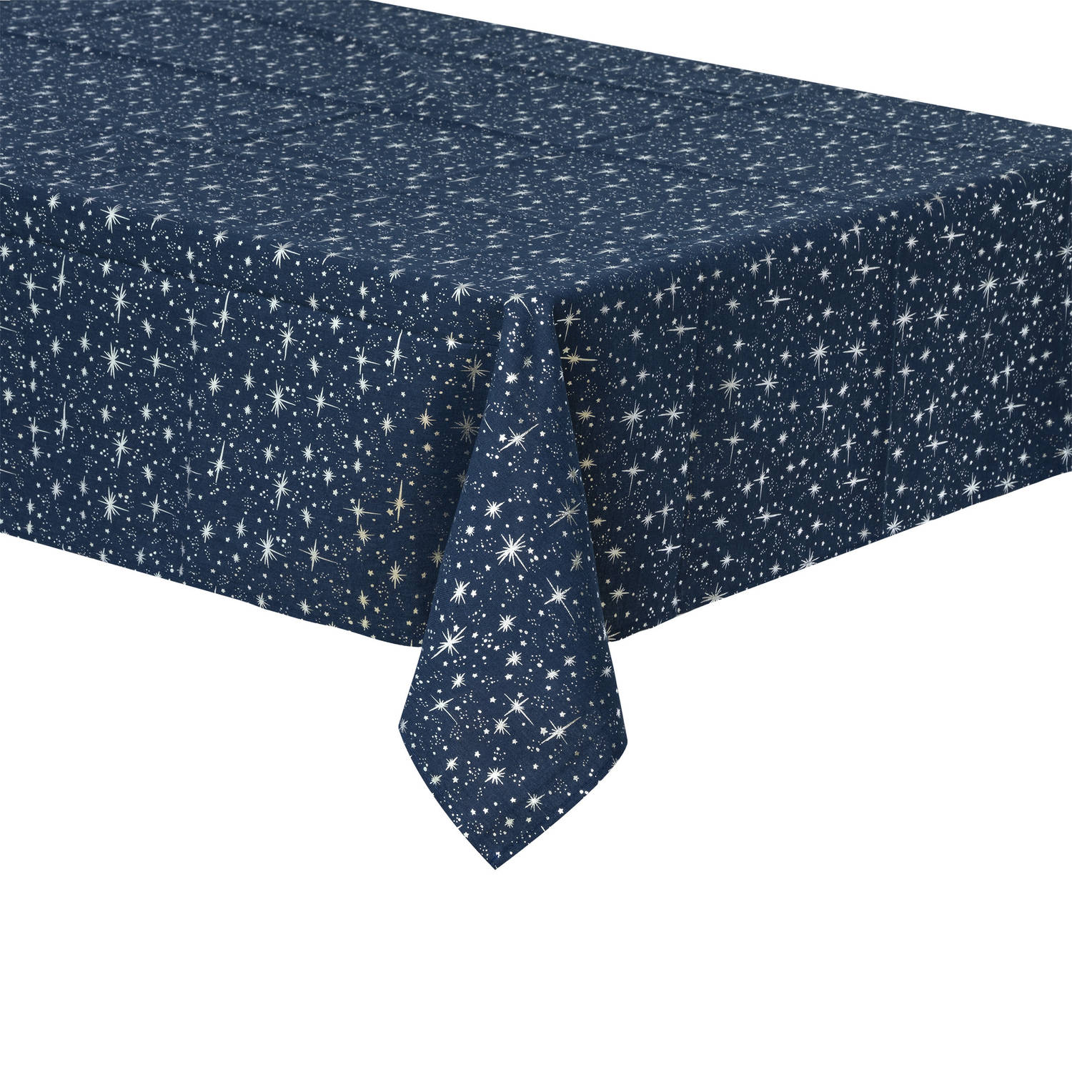 Tafelkleed/tafellaken blauw sterrenhemel van formaat 140 x 240 cm - Tafellakens | Blokker