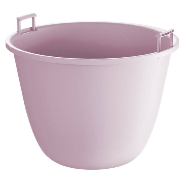 Plantenpot/bloempot kunststof dia 14.5 cm en hoogte 11 cm midden roze - Plantenpotten