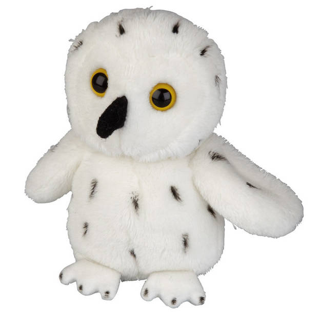 Pluche knuffel dieren Sneeuwuil vogel van 15 cm - Vogel knuffels