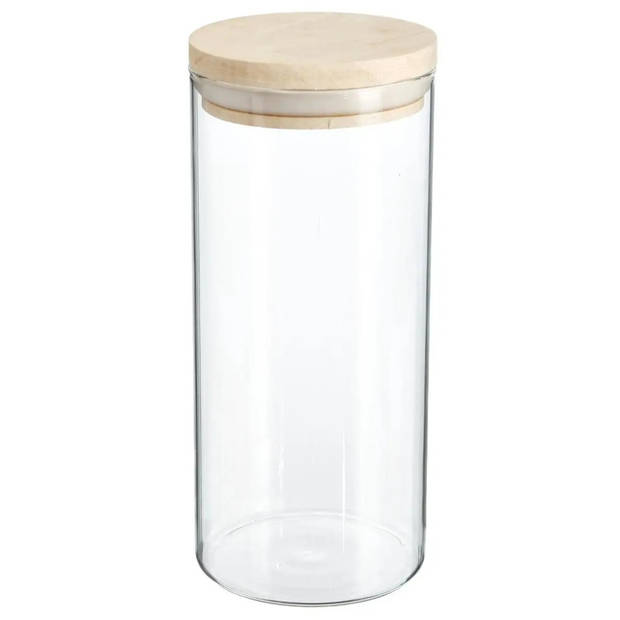 Set van 3x keuken voorraadbussen/potten glas 0.6-1.0-1.3 Liter inhoud - Voorraadpot