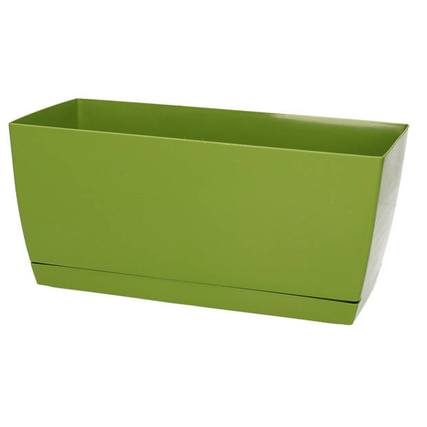 Prosperplast plantenpot - kunststof - lime groen - 24 x 12 x 11 cm - Plantenpotten