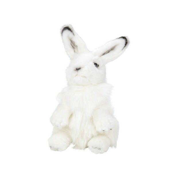 Pluche kleine sneeuw haas knuffel van 15 cm - Knuffeldier