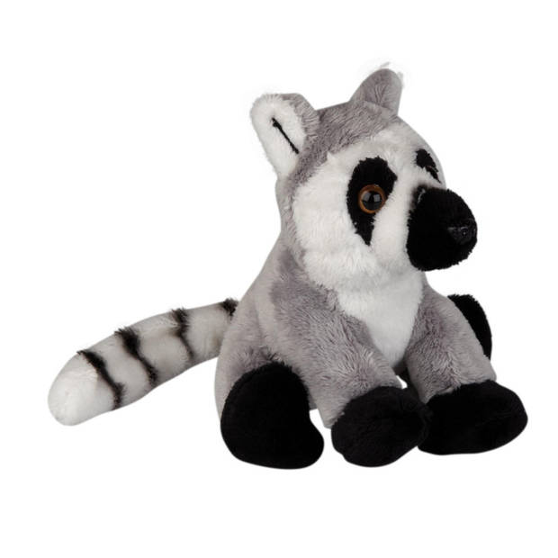 Pluche knuffel dieren Ringstaart Maki aap 15 cm - Knuffeldier