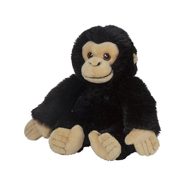 Pluche dieren knuffels Chimpansee aap van 16 cm - Knuffeldier