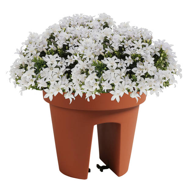 Prosperplast plantenpot - kunststof - terra cotta - 5L - D25 x H22,5 cm - Plantenpotten