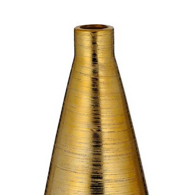 Ronde bloemenvaas goud van keramiek 28 cm - Vazen