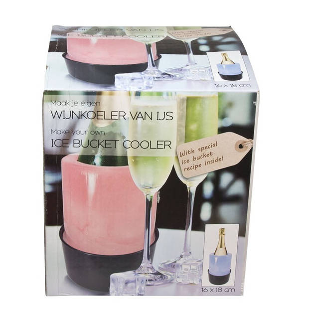 Wijnfles koeler/wijnkoeler van ijs 16 x 18 cm - IJsemmers