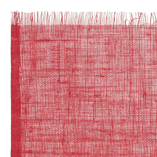 Set van 6x stuks placemats uni rood jute 45 x 30 cm - Placemats