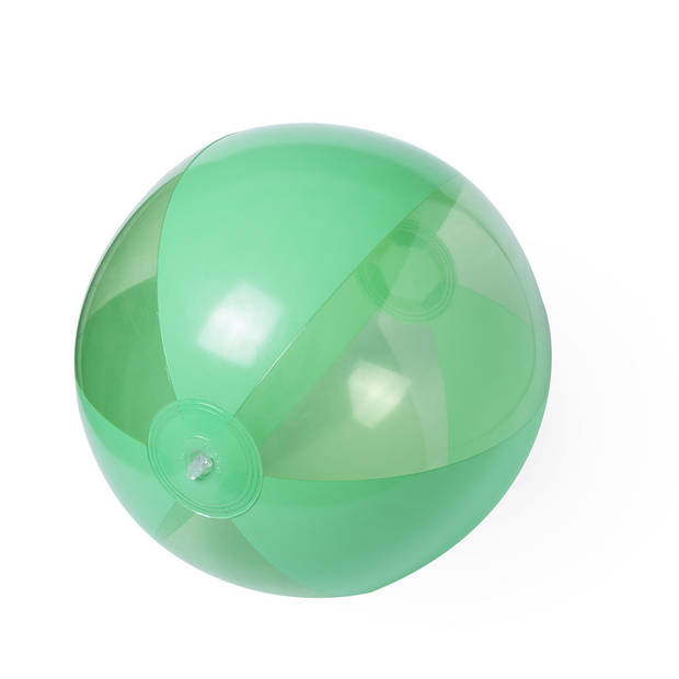 2x stuks opblaasbare strandballen plastic groen 28 cm - Strandballen