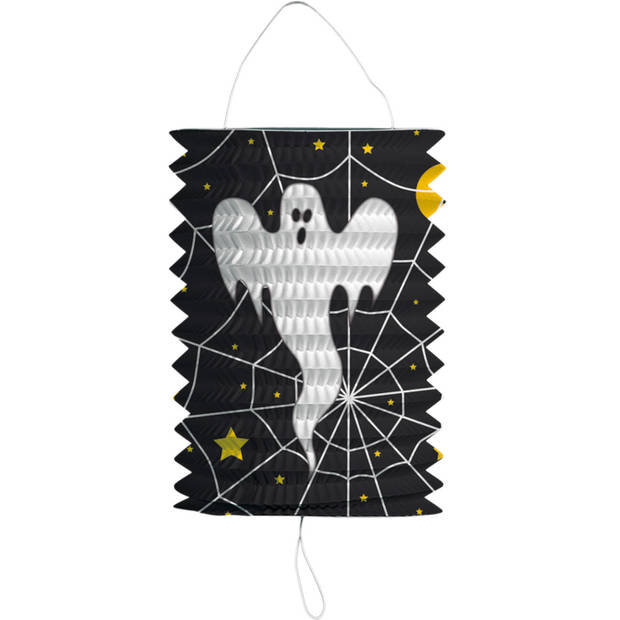 Ronde lampion 16 cm spook - Feestlampionnen