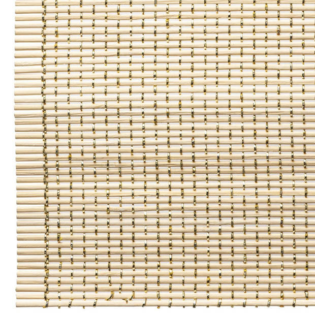 Set van 4x stuks placemats beige bamboe 45 x 30 cm - Placemats