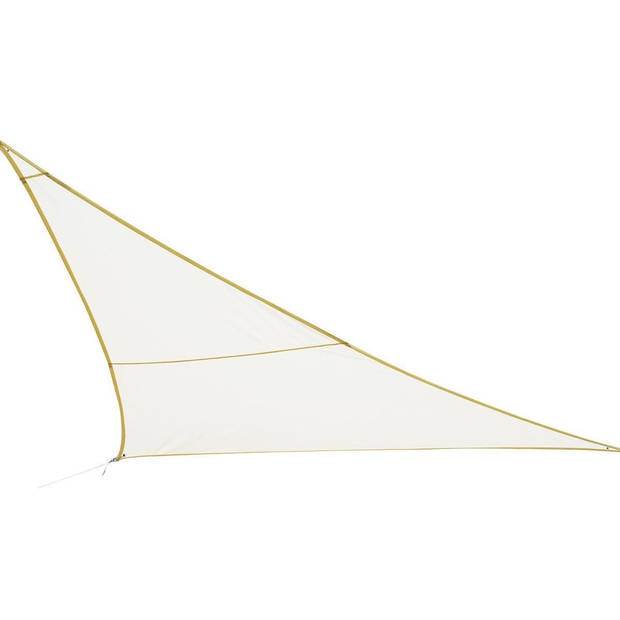 Schaduwdoek/zonnescherm Curacao driehoek wit 4 x 4 x 4 meter met ophanghaken - Schaduwdoeken