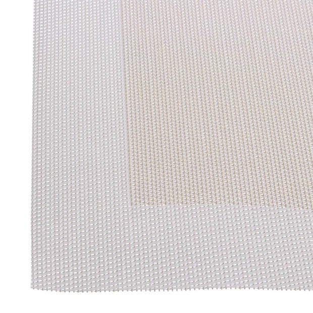 Secret de Gourmet Rechthoekige placemat wit/ivoor - texaline - 50 x 35 cm - Onderleggers - Placemats