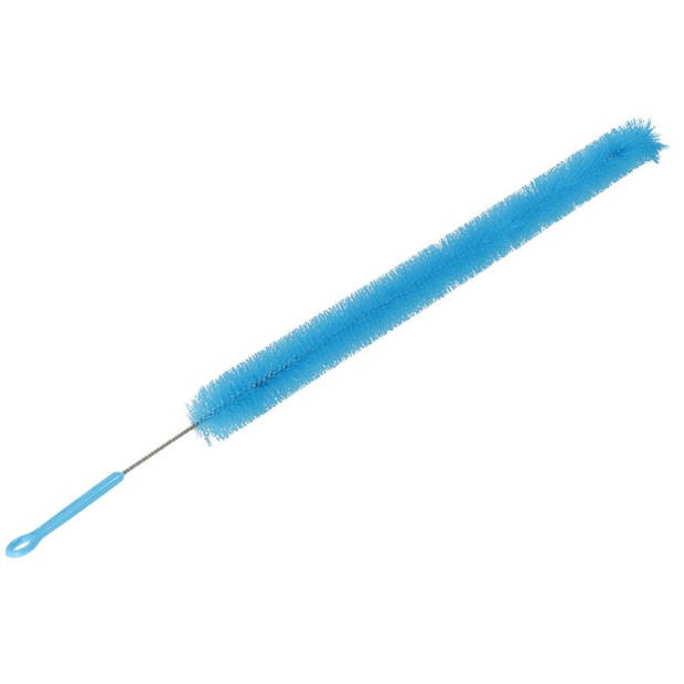 2x Radiatorborstel / verwarmingsborstel blauw 72 cm - plumeaus