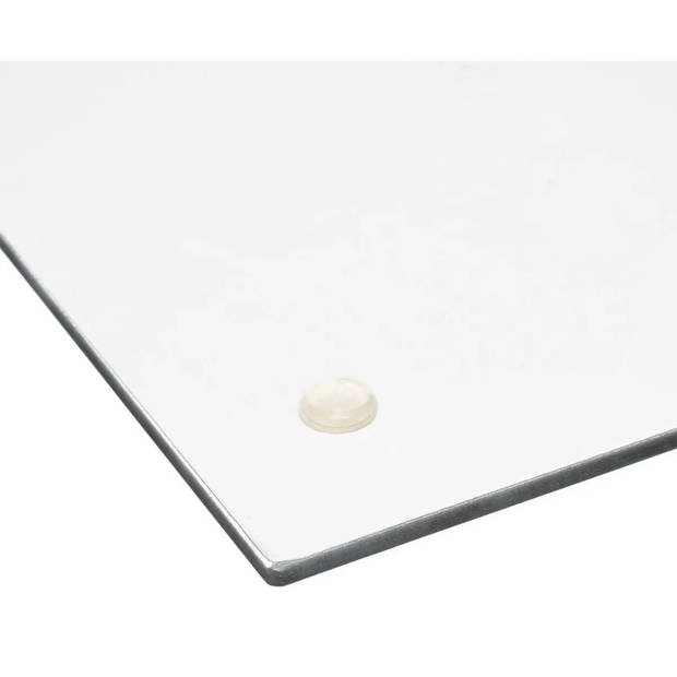 Snijplank rechthoek zwart met marmer print 40 x 30 cm van glas - Snijplanken