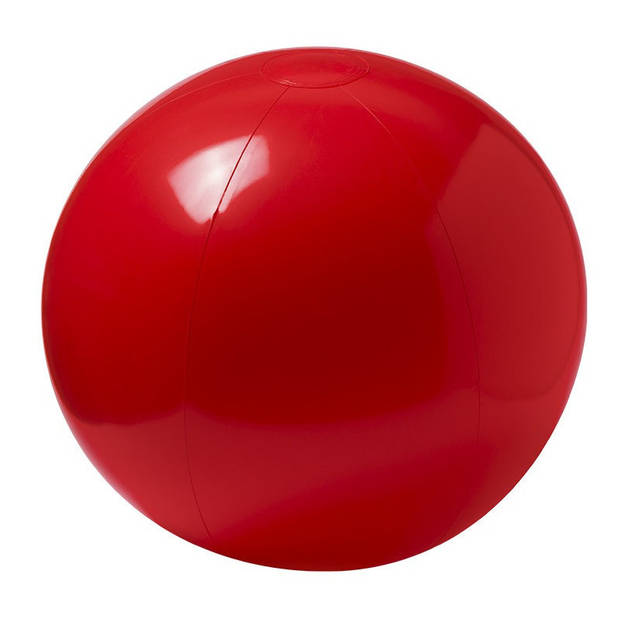 2x stuks opblaasbare strandballen extra groot plastic rood 40 cm - Strandballen