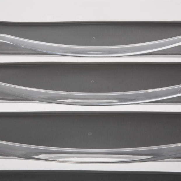 Bestekbak/keuken organizer Tidy Smart 6-vaks grijs transparant kunststof 40 x 32 cm - Bestekbakken