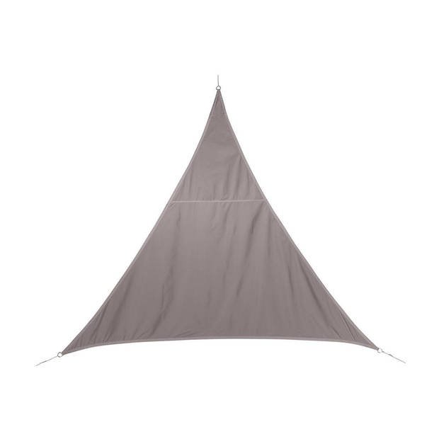 Polyester schaduwdoek/zonnescherm Curacao driehoek taupe 2 x 2 x 2 meter - Schaduwdoeken