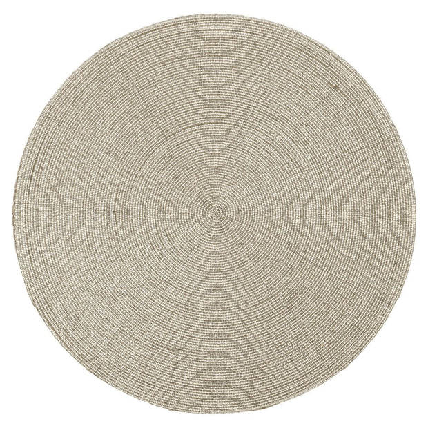 Ronde placemat kralen goud 35 cm - Placemats