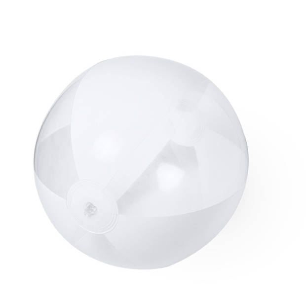 2x stuks opblaasbare strandballen plastic wit 28 cm - Strandballen