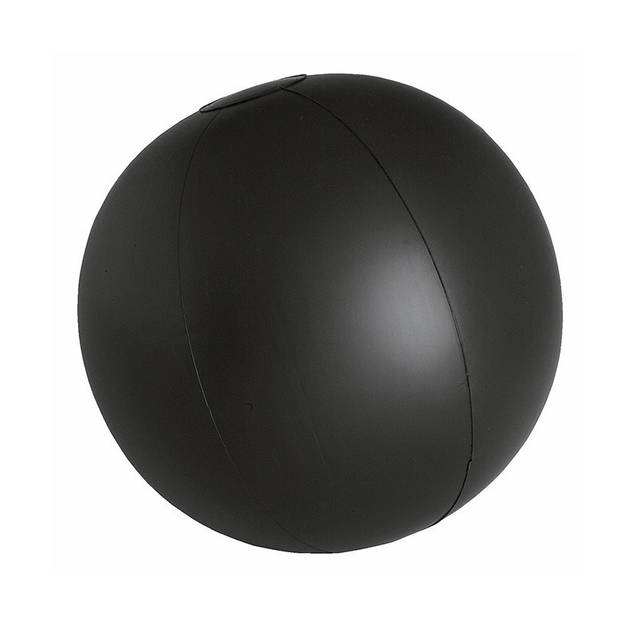 2x stuks opblaasbare zwembad strandballen plastic zwart 28 cm - Strandballen