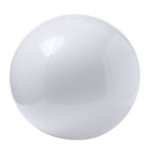 2x stuks opblaasbare strandballen extra groot plastic wit 40 cm - Strandballen