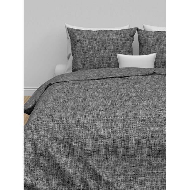 Zo Home Dekbedovertrek Flanel Blitz - ink black 240x200/220cm