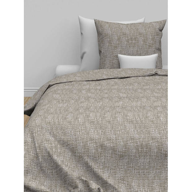 Zo Home Dekbedovertrek Flanel Blitz - rock taupe 140x200/220cm