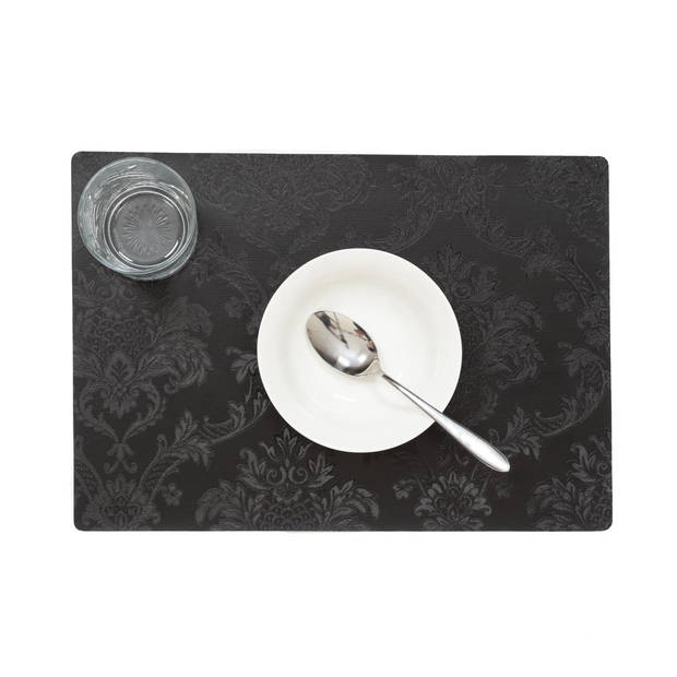 Wicotex-Placemats Amatista zwart-Placemat 12stuks