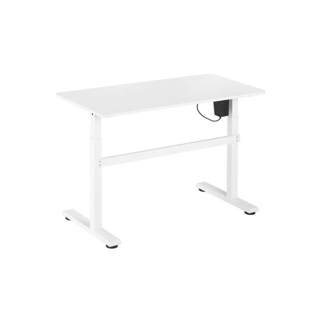 Bureau zit sta elektrisch in hoogte verstelbaar - 118 x 58 cm - wit